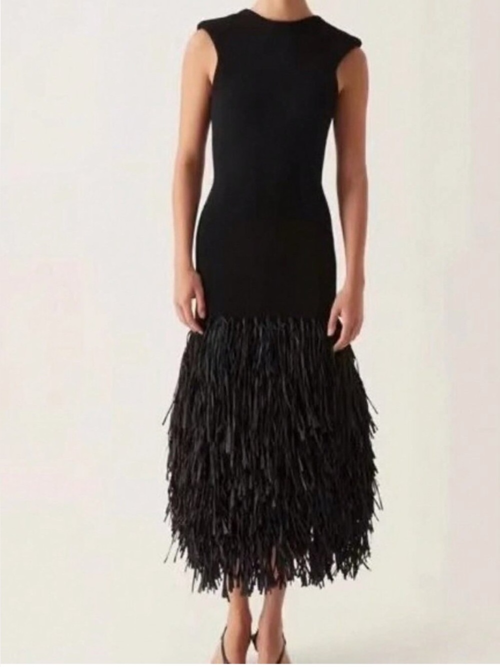 NWT Aje Rushes Raffia Dress